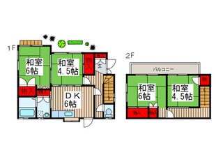 小林貸家の物件間取画像